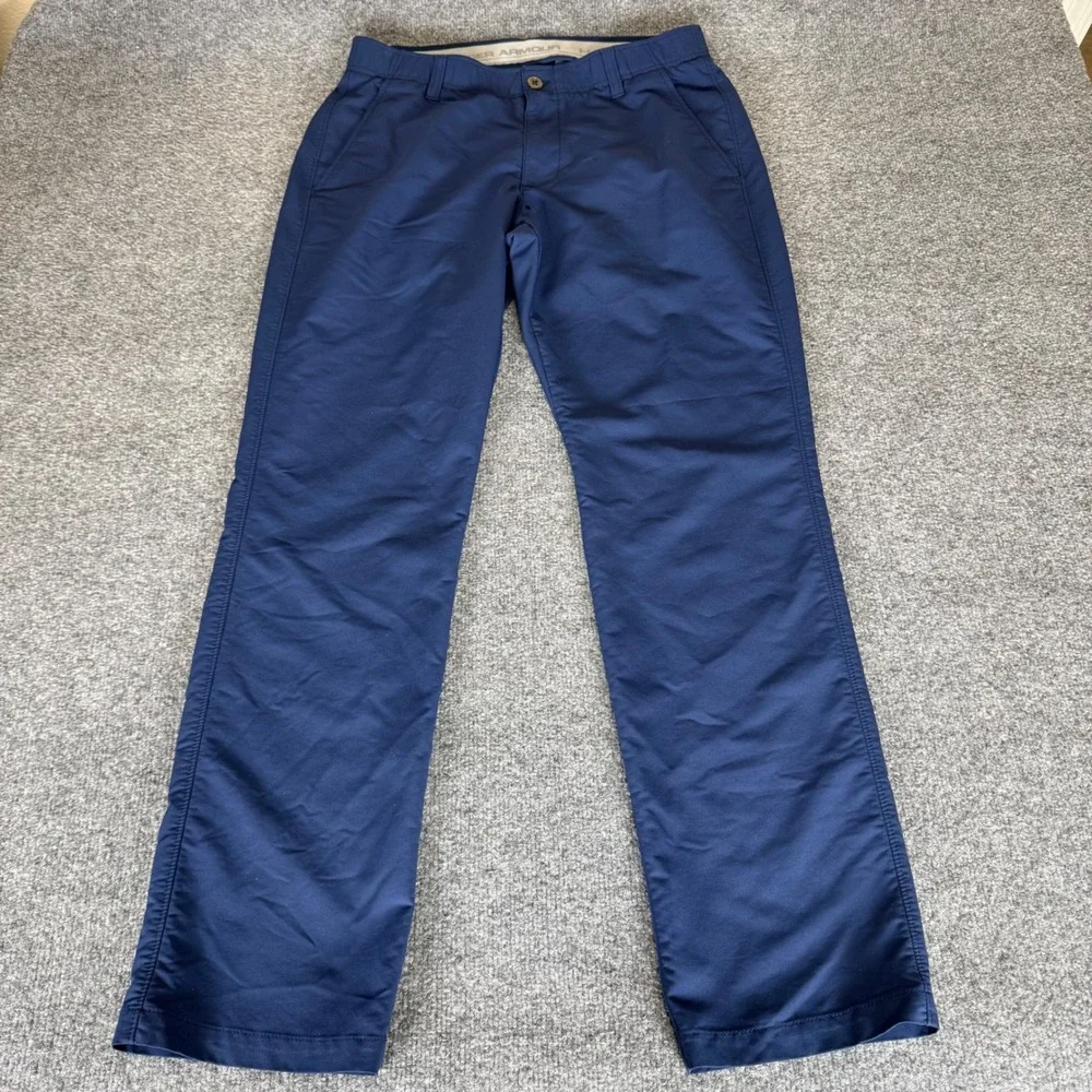 Under Armour Golf Pants Mens 32x32 Blue Performance Casual‎ Chino Stretch